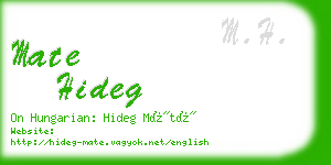 mate hideg business card